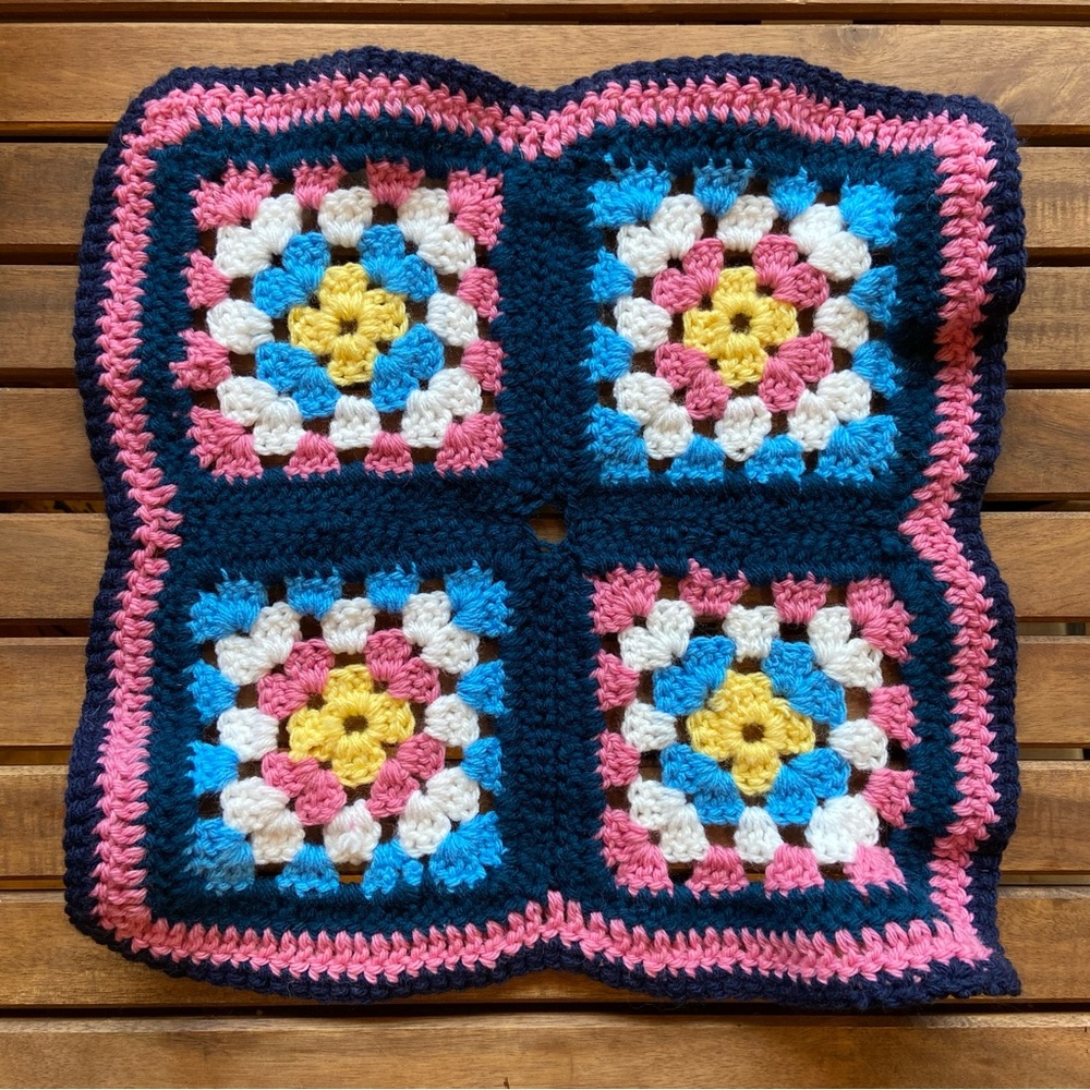 Colorful Handmade Crochet Granny Square Trivet